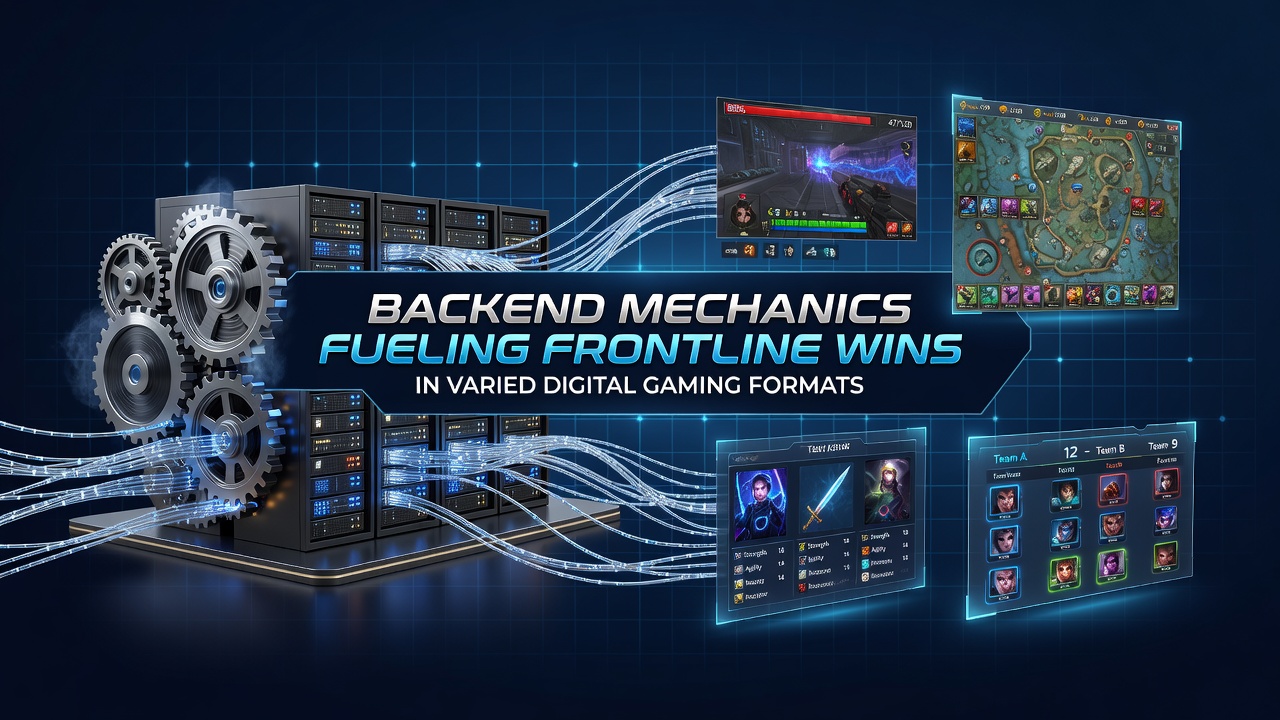 Backend server infrastructure supporting digital gaming platforms across multiple formats