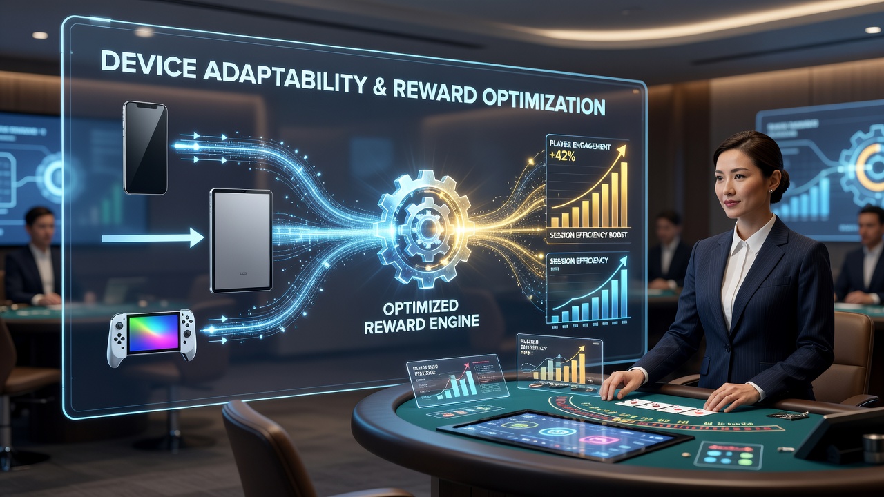 Live dealer table interface showing reward indicators on both tablet and desktop views