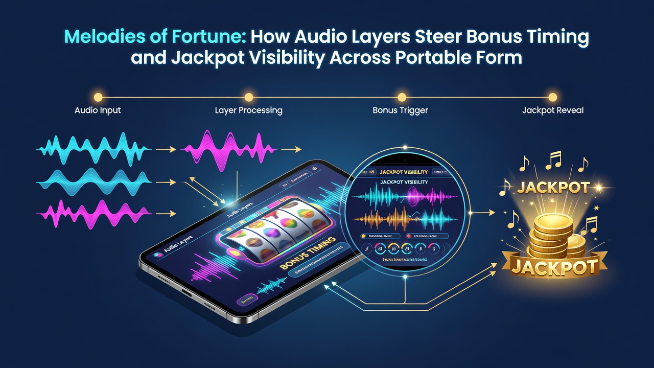 Mobile device screen displaying jackpot meter with accompanying audio waveform visualization