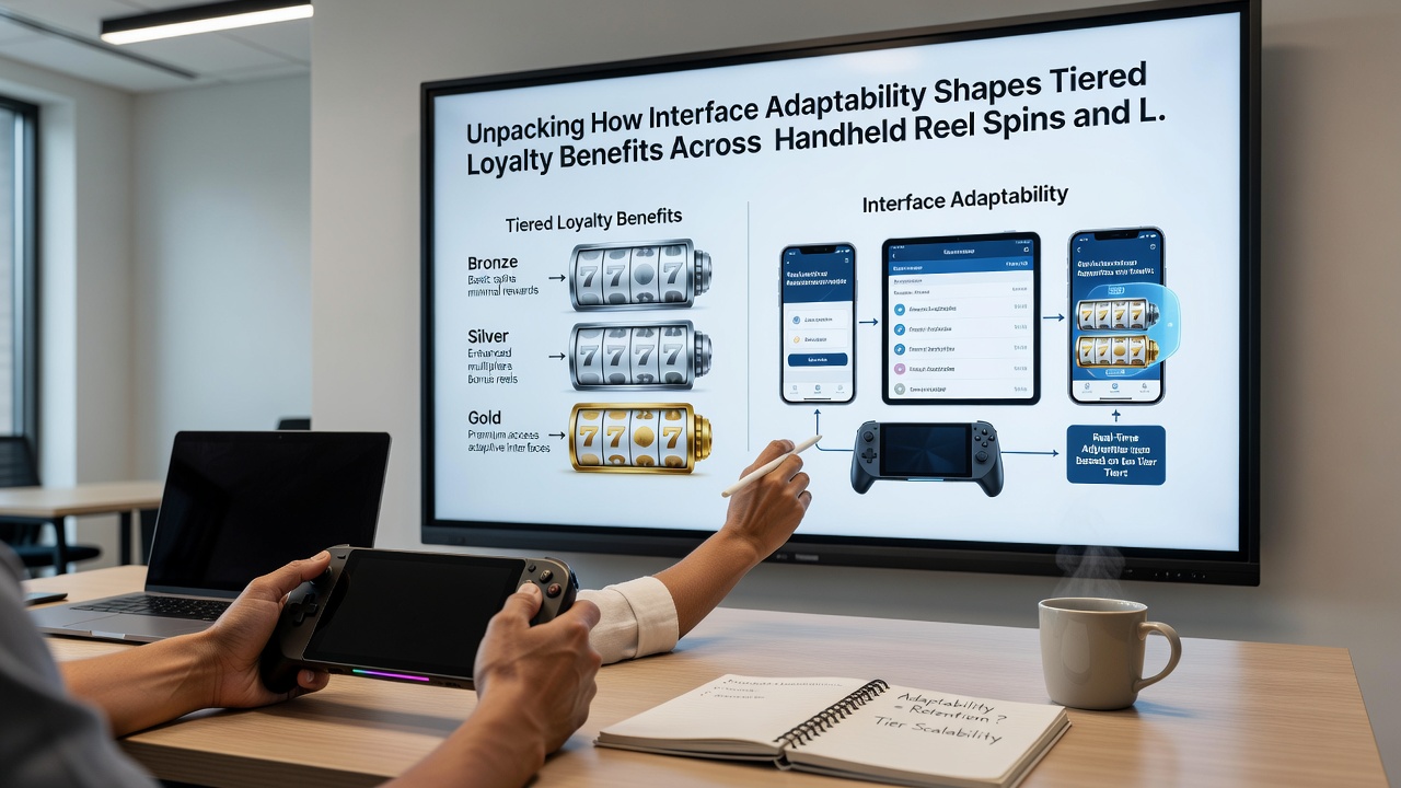 Split-screen view comparing adaptive loyalty dashboards on mobile slot and live dealer interfaces