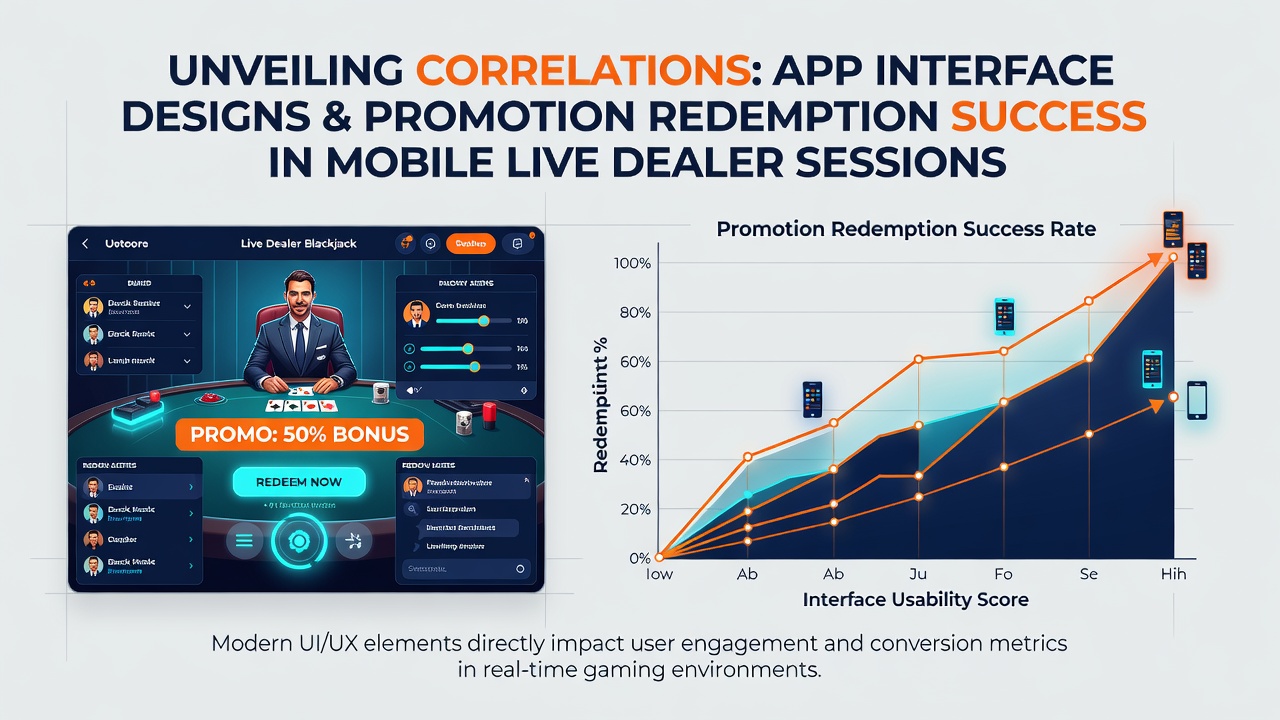 Mobile app screen showing live dealer table with prominent promotion banner and redemption button in a clean interface layout